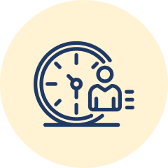Employee hours tracking icon