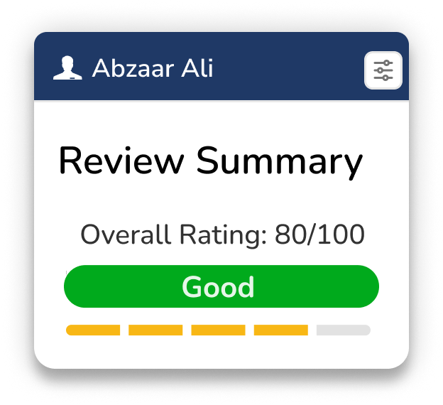 Performance Appraisal Management table
