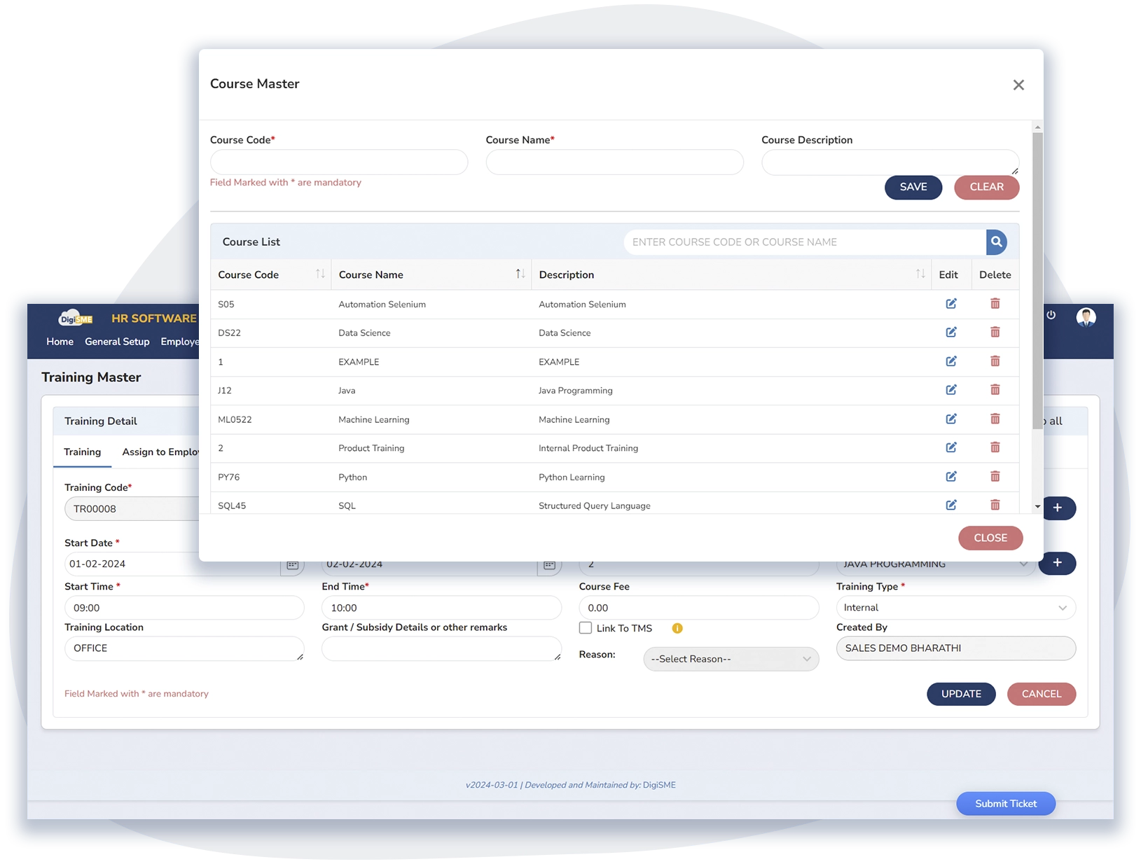 Training Management software